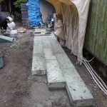 
施工中（8）
雨の中での作業の様子