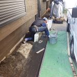 施工中（12）大谷石アプローチ