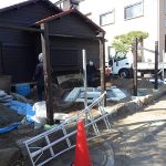 施工中（29）外回り焼杉塀