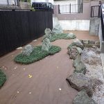 施工中（9）防草シート敷き