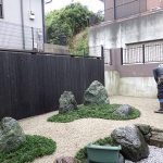 施工中（13）砂紋引き