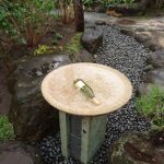 施工後（6）錆び御影石を使った水盤