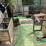 施工中(20)　室外機カバー　