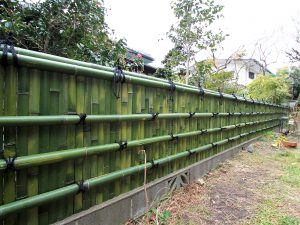 Bamboo fence construction example (Yoneyama Teien)