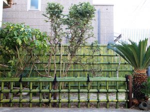 Bamboo fence construction example (Yoneyama Teien)