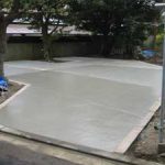 施工中（13） 駐車場、コンクリート打ち完了