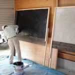 施工前（1） 黒漆喰は、何回もテストを繰り返しました