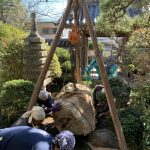 施工中（3）既存石像品の移動