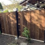 施工中（22）杉皮塀