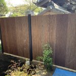 施工中（23）杉皮塀