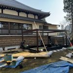 施工中（18）　パーゴラ組み